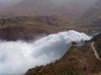 Сброс воды с Нурекской ГЭС